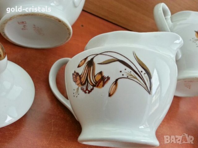 руски  порцелан чайник  захарница латиера , снимка 14 - Антикварни и старинни предмети - 27021724