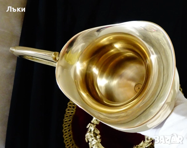 Бронзова кана за вино 3л.,730 гр.,перфектна. , снимка 6 - Антикварни и старинни предмети - 52406164