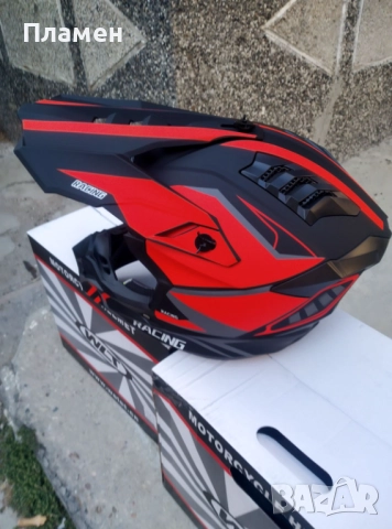  Кросова Каска за мотокрос, ендуро ATV, колело S-XL Black/Yellow, снимка 8 - Аксесоари и консумативи - 50324296