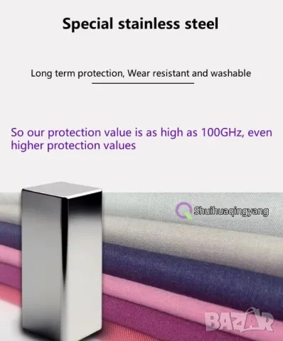 360°Екранирано Защитно Облекло Метални Нишки ЕМП АнтиРадиационен Щит срещу Електромагнитно Излъчване, снимка 15 - Други - 50006327