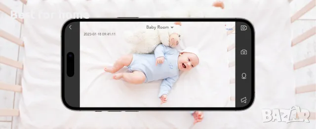 nooie Бебефон камера с аудио и специализирано безплатно приложение, снимка 10 - Бебефони - 48468830