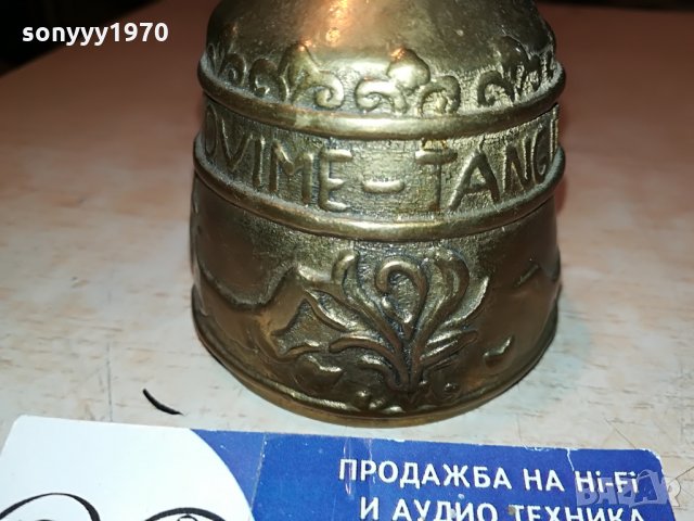 камбана-10х7см мед/месинг внос германия 2107211223, снимка 10 - Антикварни и старинни предмети - 33584324