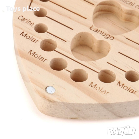 Нова Дървена кутийка Моето първо зъбче, Сувенирна кутия за млечни зъбки , снимка 3 - Други - 52581646