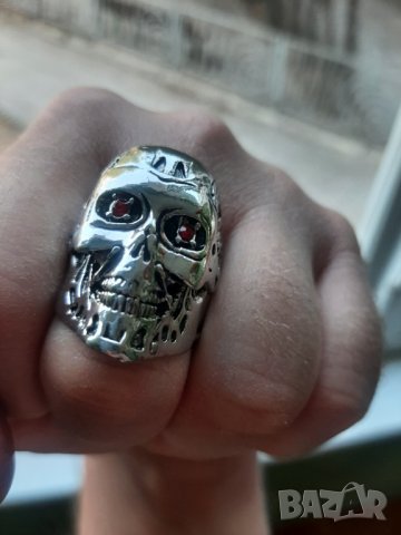 Нов мъжки пръстен Terminator exoskeleton, нов, снимка 2 - Пръстени - 36966788