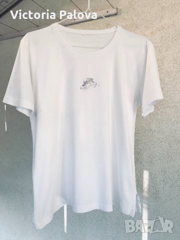 Качествена бяла тениска биопамук, снимка 2 - Тениски - 35527421
