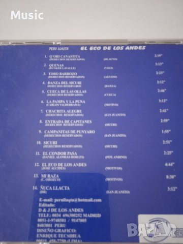 ✅The music of the Andean Peru Llata instrumental – матричен диск, снимка 2 - CD дискове - 39478624