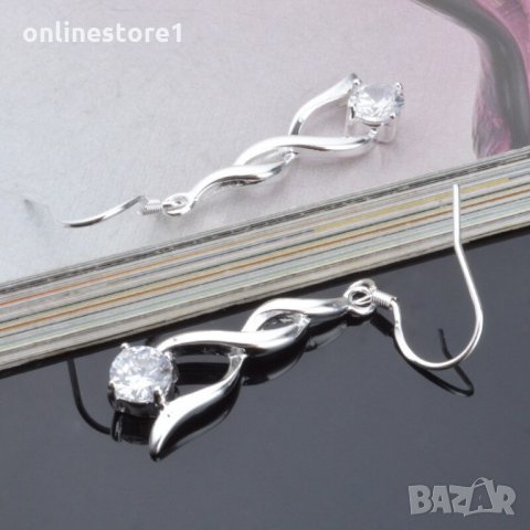 Сребърни Обеци - Фиеста - 925 печат сребро BH322, снимка 7 - Обеци - 28839830