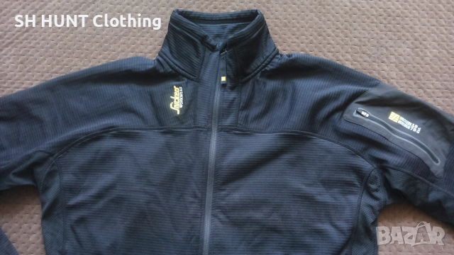 Snickers 9438 Body Mapping Micro Fleece Work Jacket размер M работна блуза W4-429, снимка 3 - Суичъри - 52111701