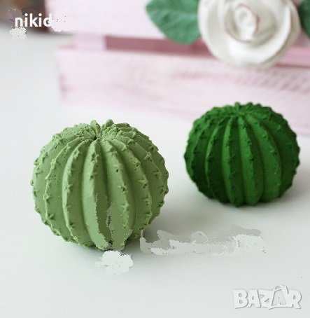 3D топка кактус силиконов молд форма за декорация и украса торта фондан шоколад тесто гипс сапун , снимка 3 - Домашни продукти - 21783212