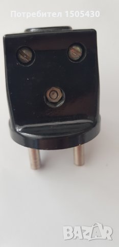 Щепсел бакелитов нов български , снимка 2 - Друга електроника - 32406863