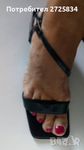 Черни сандали Bruno Magli, 39, снимка 5 - Сандали - 37240272