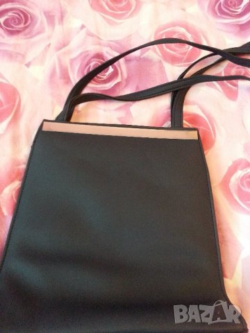 Чанта дамска тъмносиня с дълги дръжки, снимка 4 - Чанти - 14358736