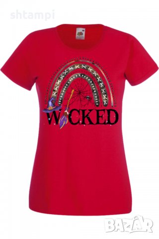 Дамска тениска Wicked Witch for white,Halloween,Хелоуин,Празник,Забавление,Изненада,Обичаи,, снимка 2 - Тениски - 38154579