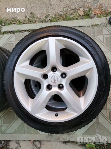 Продавам 4 броя алуминиеви джанти с гуми 17цола 5x105 за ОПЕЛ, снимка 3 - Гуми и джанти - 37668967