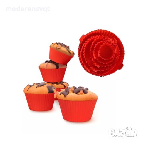 6 броя Силиконови тавички за печене за Air Fryer, снимка 5 - Форми - 40689046