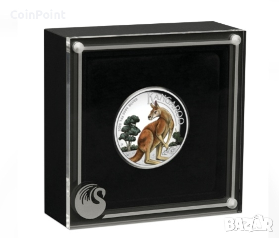 Сребърна монета с висок релеф от 1 унция 2023 г. Aвстралийско кенгуру, снимка 2 - Нумизматика и бонистика - 44931299