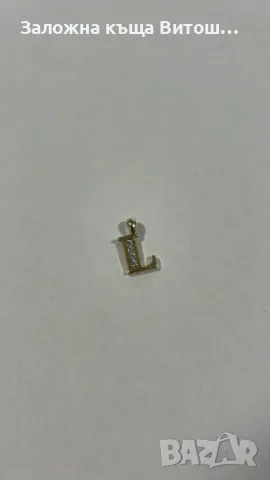 Златна висулка буква "L" 14к/1.18 гр., снимка 4 - Колиета, медальони, синджири - 47744606