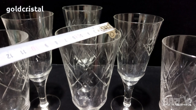 кристални чаши , снимка 3 - Антикварни и старинни предмети - 52436827