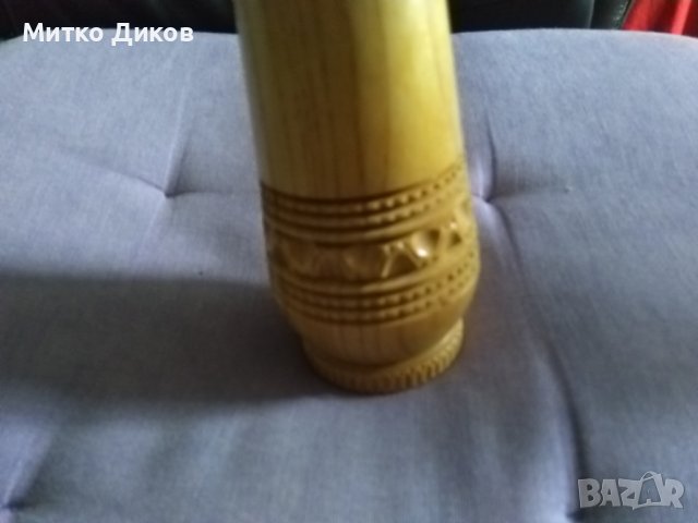 Дървена вазичка за поставяне на химикалки-моливи-дърворезбована, снимка 3 - Декорация за дома - 44051331