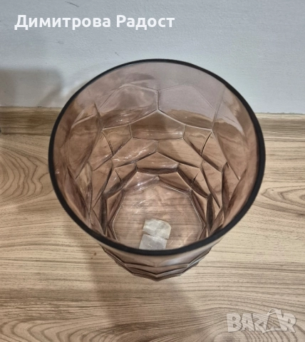 Стъклена ваза! Състояние използвано като ново! , снимка 2 - Стайни растения - 51632705