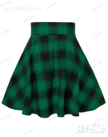 Дамска ежедневна модна карирана пола, 3цвята , снимка 10 - Поли - 49622638