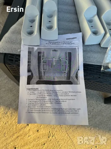 Оригинална стойка за 2 велосипеда  За Кемпер KNAUS SUN-TI05 Цвят : Бял  (чисто нов)  , снимка 8 - Къмпинг мебели - 50075407