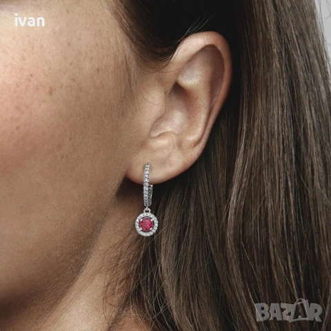 Pandora оригинални сребърни обици , снимка 3 - Обеци - 53074446