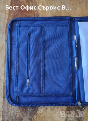 папка луксозна за документи с цип синя размер A4, снимка 3 - Ученически пособия, канцеларски материали - 52788839