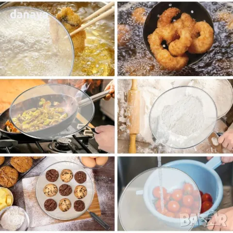 5839 Кухненска мрежа за тиган против пръскане, 29 см, снимка 9 - Прибори за хранене, готвене и сервиране - 50106120