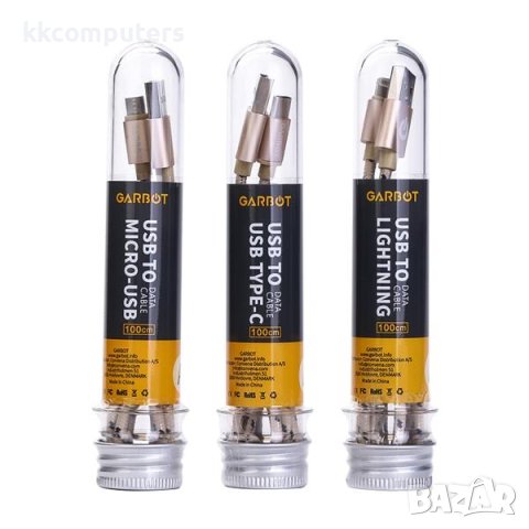 Garbot Type-C USB Кабел Плетен 1m. / Розов / Баркод : 2402013, снимка 3 - USB кабели - 40405352