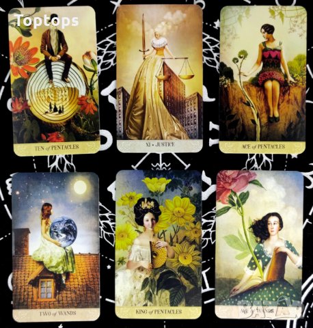 Таро&оракул карти:Tarot of Mystical Moments&Oracle of Mystical Moments, снимка 12 - Карти за игра - 34704763