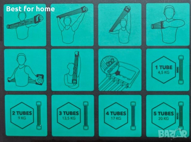 Фитнес ластици с  променливо натоварване КАЙТАН спорт-20 кг, снимка 7 - Фитнес уреди - 35499550