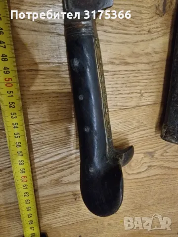 Автентичен възрожденски Габровски нож изработен от  Донко Анчев Нова махала  1876 година каракулак, снимка 12 - Ножове - 50405652