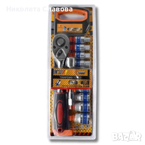 🔧 Комплект камъни + тресчотка и удължител 1/2″ – 12 части, снимка 2 - Други инструменти - 51611660