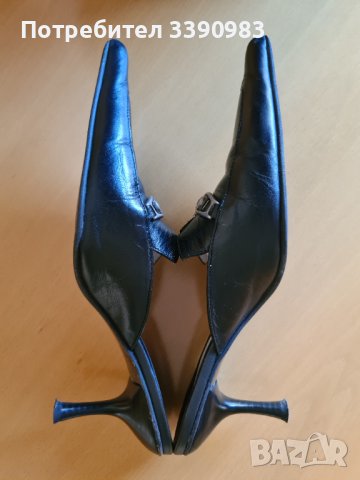 Елегантни дамски чехли Fado с тънък умерено висок ток и метален орнамент , снимка 13 - Дамски елегантни обувки - 44028299