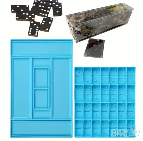 Молд две части домино+кутия , снимка 7 - Форми - 53412417