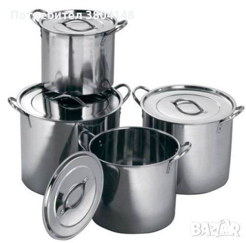 Комплект тенджери от неръждаема стомана, снимка 4 - Съдове за готвене - 43059922
