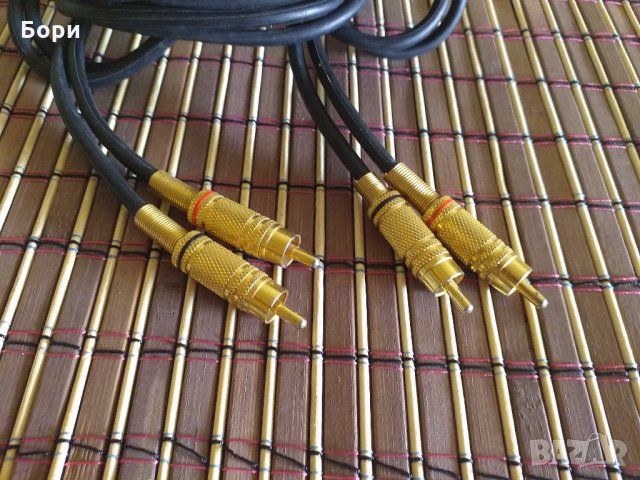 Качествен аудио кабел 2 метра/2хчинч мъжко към 2хчинч мъжко/позлатен, снимка 3 - Други - 28831963