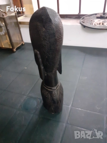 Дърворезба абанос статуетка фигура дърво Африка, снимка 3 - Антикварни и старинни предмети - 53279326