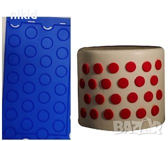 10 вид кръгчета кръгове мехури съединяващ силиконов молд форма подложка борд фондан шоколад, снимка 2 - Форми - 37595372