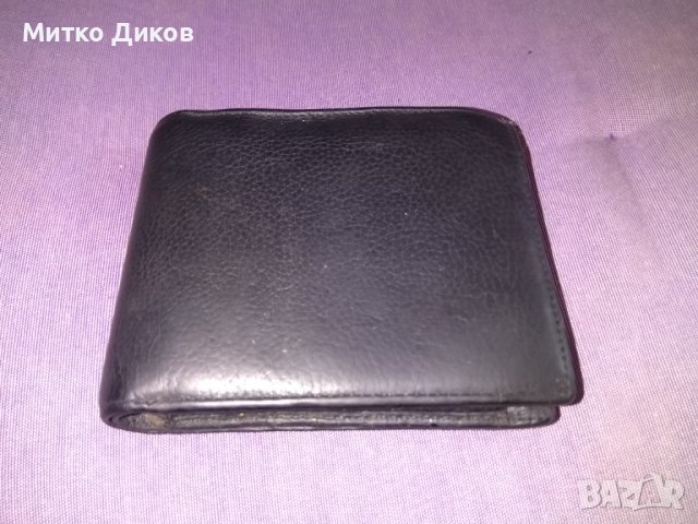 Италиански портфейл 125х100мм естествена кожа с много прегради за карти-документи