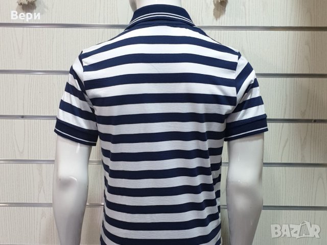 Нова мъжка моряшка блуза на тъмносиньо и бяло райе с яка и копчета, снимка 10 - Блузи - 27950574