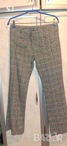 Дамски вълнен прав панталон, размер XS, снимка 3 - Панталони - 49611915