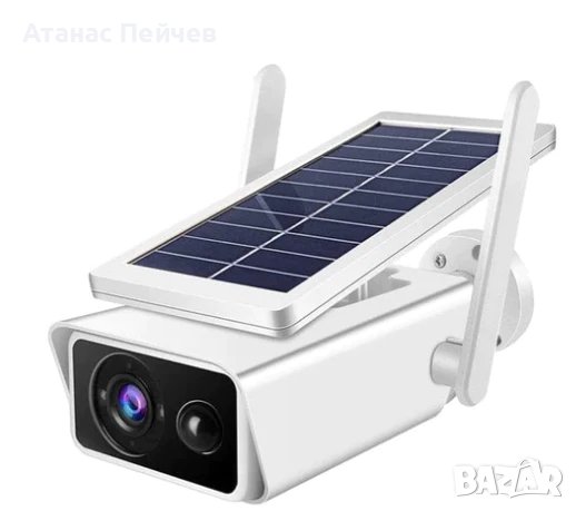 Соларна водоустойчива WIFI камера 5MP full HD + SD карта памет 64GB, снимка 2 - Друга електроника - 43775519