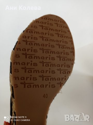 Нови немски  на платформа Tamaris, 40  черни, снимка 6 - Сандали - 33031518