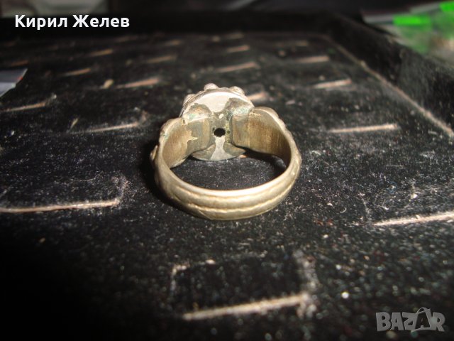 ВЪЗРОЖДЕНСКИ 18 ВЕК СРЕБЪРЕН ПРЪСТЕН РЪЧНА КУЮМДЖИЙЙСКА СТАРА ИЗРАБОТКА НАКИТ за НОСИЯ САЧАН 22611, снимка 7 - Антикварни и старинни предмети - 33045433