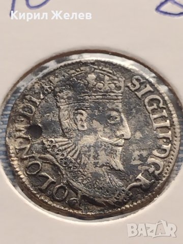 Сребърна монета 3 гроша 1595г. Сигизмунд трети ПОЛША за КОЛЕКЦИОНЕРИ 12210, снимка 2 - Нумизматика и бонистика - 43000120