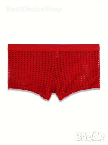 Меки дишащи боксерки, прозрачни къси боксерки, мрежести охлаждащи, снимка 3 - Бельо - 53090998