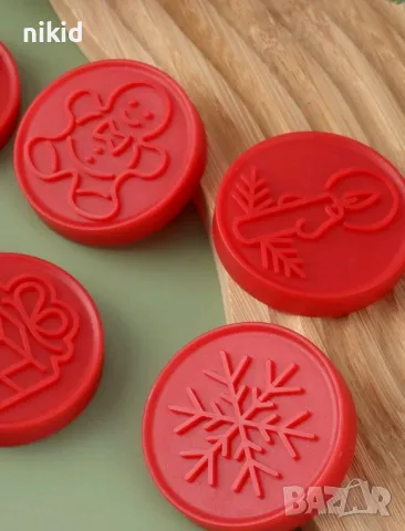 Голям Коледен печат с 6 печати сменящи форми за бисквитки фондан украса , снимка 4 - Форми - 24068058