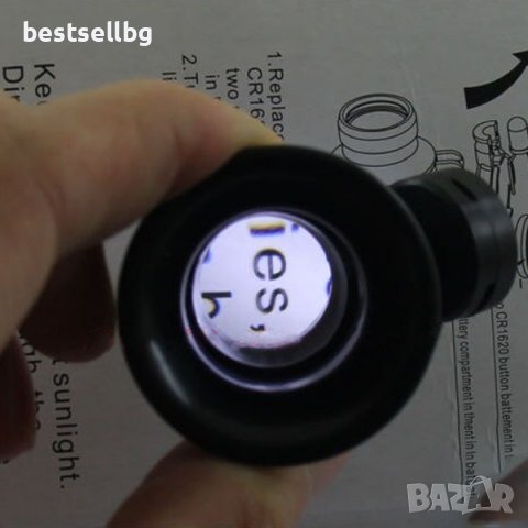 Професионална мощна лупа око 20X с лед осветление часовникарска бижута, снимка 2 - Други инструменти - 37247126